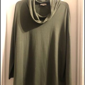 LOFT Olive Cowl Neck Sweater